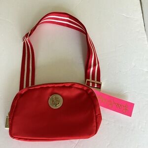 Lilly Pulitzer Jeanie Belt Bag Amaryllis Red NWT
